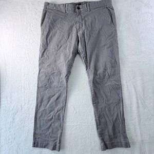 J.Crew Flex Slim Chino Pants Mens Gray Stretch W36 L30 Casual Dress